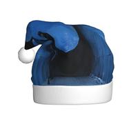 JAYWIS Intelligence artificielle cerveau - Chapeau de Noël en peluche pour adulte - Style Père Noël - Pompon - Chaud et doux - Pour les fêtes de Noël.