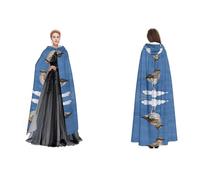 JAYWIS Jolie cape à capuche avec imprimé pingouin pour adultes - Cape réglable pour Halloween, festivals et événements gothiques