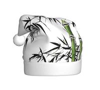 JAYWIS Motif oiseau - Chapeau de Noël en peluche pour adulte style Père Noël pompon, couvre-chef chaud et doux pour les fêtes de Noël.