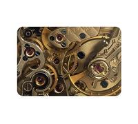 JAYWIS Paillasson doux et antidérapant pour intérieur et extérieur, lavable, motif engrenages steampunk, 40 x 60 cm