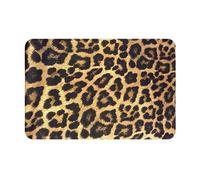 JAYWIS Paillasson imprimé léopard, tapis d'entrée doux, antidérapant pour intérieur et extérieur, lavable pour porte avant et arrière, 40 x 60 cm