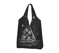 JAYWIS Pizza Constellation - Sacs de courses réutilisables - Sac fourre-tout compact et respectueux de l'environnement pour les courses et les voyages, durable, peut supporter 15,9 kg.