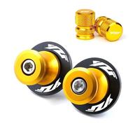 JAYWIS pour Yamaha YZF R1 R1M R3 YZF R6 R7 R9 R25 R125 YZFR6 YZFR1 : Protections De Bras Oscillant CNC, Vis De Béquille Et Bouchons De Valve De Pneu Curseurs De Cadre(Or,X-1)