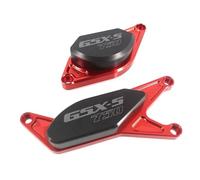 JAYWIS Protection De Cadre Moto CNC Pom, Protection De Carter De Stator Moteur pour Suzuki GSXS750 GSX-S750 GSXS 750 Curseurs De Cadre(Rouge)