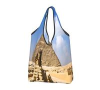 JAYWIS Pyramides d'Égypte - Sacs de courses réutilisables - Sac fourre-tout compact et respectueux de l'environnement pour les courses et les voyages, durable, peut supporter 15,9 kg.