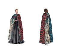 JAYWIS Rock and Roll - Cape à capuche pour adultes - Cape réglable pour Halloween, festivals et événements gothiques