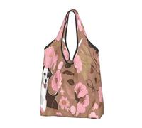 JAYWIS Sacs de courses réutilisables avec motif bouledogues anglais - Compact et respectueux de l'environnement pour les courses et les voyages, durable, peut supporter 15,9 kg.