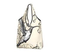 JAYWIS Symbole musical - Sacs de courses réutilisables - Sac fourre-tout compact et écologique pour les courses et les voyages, durable, peut supporter 15,9 kg.