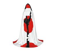 JAYWIS Taekwondo Design - Cape à capuche imprimée pour jeunes - Cape imprimée réglable pour adolescents, aventures d'Halloween, fêtes et fêtes - L