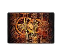 JAYWIS Tapis de sol antidérapant avec engrenages steampunk pour salon, tapis traditionnel 91,4 x 61 cm et 182,9 x 122,9 cm