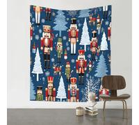 JAYWIS Tapisserie murale pour femme - Motif danse de Noël - Motif casse-noisette - 152,4 x 139,7 cm - Tissu doux pour décoration de chambre à coucher et salon - Crochets inclus - Grande tenture murale