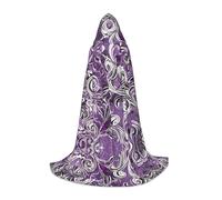 JAYWIS The Sea Witch Inspired Cape à capuche imprimée pour jeunes - Cape imprimée réglable pour adolescents, aventures d'Halloween, fêtes et fêtes - Taille S