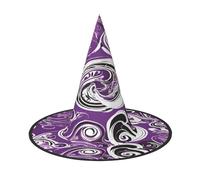 JAYWIS The Sea Witch Inspired - Chapeau d'Halloween pour adulte - Chapeau de sorcière pliable pour foires de la Renaissance, fêtes gothiques et festivals