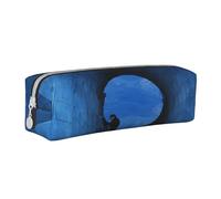 JAYWIS Trousse à crayons en cuir avec fermeture éclair faite à la main - Motif cerveau d'intelligence artificielle - Compact pour l'école, le bureau et les voyages, blanc, Taille unique, Trousse de