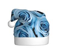 JAYWIS Turquoise Rose - Bonnet de Noël en peluche pour adulte - Style Père Noël - Chaud et doux - Pour les fêtes de Noël.