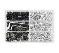JAYWIS Vis de Pare-Brise de Moto Kit De 253 Boulons Et Vis De Carénage pour Moto pour H&Onda pour CBR 125R 250R 300R 500R pour CBR600F F2 F3 F4i, Écrous De Pare-Brise Écrous de vis de Moto(Argent)