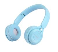 Jaywool Y08 Casque Bluetooth sans fil portable pliable pour enfant Bleu