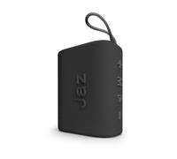 JAZ Mini Enceinte sans Fil avec lanière, Enceinte Portable, Puissance 3 Watts, Compatible avec clés USB, Cartes SD, câble AUX, Micro intégré, Commandes Multifonctions, Tissu, Noir