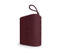 JAZ Mini Enceinte sans Fil avec lanière, Enceinte Portable, Puissance 3 Watts, Compatible avec clés USB, Cartes SD, câble AUX, Micro intégré, Commandes Multifonctions, Tissu, Rouge
