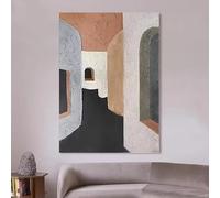 JAZOQPNDL Art mural abstrait sur toile représentant une architecture en arc, style moderne, imprimé sur toile, représentant la Terre. Décoration murale (70 x 100 cm, sans cadre).