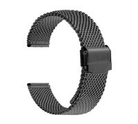 Jazoxy 1.0 Bracelet de montre en acier inoxydable à boucle en maille milanaise Bracelet 18mm 20mm 22mm 24mm Bracelet 3mm d'épaisseur bracelets de montre(Black,20mm)