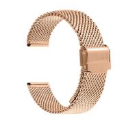 Jazoxy 1.0 Bracelet de montre en acier inoxydable à boucle en maille milanaise Bracelet 18mm 20mm 22mm 24mm Bracelet 3mm d'épaisseur bracelets de montre(Rose Gold,24mm)