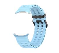 Jazoxy Bracelet en Silicone marin pour Samsung montre ultra 47mm Bracelet sans espaces Sport bande bicolore pour Galaxy 7 ultra bracelets de montre(LU)
