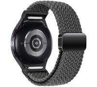 Jazoxy Bracelet tressé sans espaces pour Samsung Galaxy Watch 7 6 5 4 44mm 40mm/5 pro, bracelet magnétique pour Galaxy watch6 watch4 classic 47 43(Space gray,Watch 4 44mm 40mm)