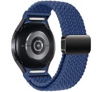 Jazoxy Bracelet tressé sans espaces pour Samsung Galaxy Watch 7 6 5 4 44mm 40mm/5 pro, bracelet magnétique pour Galaxy watch6 watch4 classic 47 43(Atlantic Blue,Watch 5 40mm)