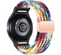 Jazoxy Bracelet tressé sans espaces pour Samsung Galaxy Watch 7 6 5 4 44mm 40mm/5 pro, bracelet magnétique pour Galaxy watch6 watch4 classic 47 43(Pride Edition,Watch 4 44mm 40mm)