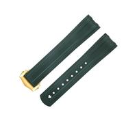 Jazoxy FKM - bracelet de rechange en caoutchouc fluoré, extrémité incurvée, pour plongée Omega Seamaster 300, boucle pliable en acier inoxydable, 20mm(Green 2)
