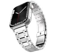 Jazoxy Pour Apple Watch Band Ultra Ultra2 49mm S10 42MM 46MM série 9 8 7 45mm 41mm Bracelet en acier inoxydable Se 6 5 4 44mm 40mm 42mm 38MM bracelet bracelets de montre(Silver,38/40/41mm)