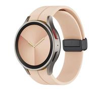 Jazoxy Slicon pour la montre Samsung 4/5/6 40 44mm 5 Pro 45 mm Boucle magnétique Galaxy Watch 4 / 6classic 42 43mm 46 47 mm Bands de montre(Official pink,Watch 6 40mm 44mm)