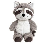 JazRvr Doudou raton laveur mignon pour bébé et enfant - Doudou moelleux - Petit format - Naissance ou baptême - 25 cm