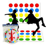 JazRvr Jeu Twister pour enfants, jeu Twister avec tapis de jeu, convient pour l'intérieur et l'extérieur, 112 x 160 cm, jeux de fête pour les familles et les jeux d'équipe