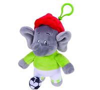 Jazwares 10832 Benjamin Blümchen comme Football Peluche avec Son et Clip 10 cm