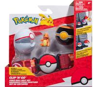 Jazwares Ceinture d'entraînement Pokémon CLIP N GO + 2x POKEBALL Charmander
