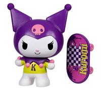 Jazwares Hello Kitty et ses amis - Figurine Kuromi Premier de 10,2 cm avec un skateboard - Série 2 - Produit sous licence officielle Sanrio à partir de 6 ans