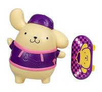 Jazwares Hello Kitty et ses amis - Figurine Pompompurin Premier de 10,2 cm avec un skateboard - Série 2 - Produit sous licence officielle Sanrio à partir de 6 ans