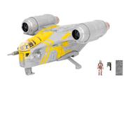 Jazwares Micro Escadron Galactique Razor Crest de Star Wars™ - Véhicule de 18 cm avec Accessoire Micro-Figurine de 2,5 cm