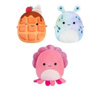 Jazwares Pack de 3 peluches Micromallows Squishmallows 2.5" Auggie, Weaver, Zinx