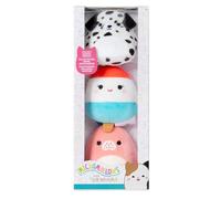 Jazwares Pack de 3 Peluches Micromallows Original Squishmallows - Peluches de 6,3 cm Lamantin, Glace à l’Eau et Dalmatien