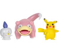 Jazwares Pokémon 3-Pack Pikachu Femelle, Litwick, Slowpoke 5 cm