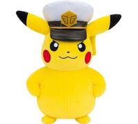 Pokémon Peluche Captain Pikachu Peluche Douce de 20 cm avec la Casquette de Captain et des détails Authentiques