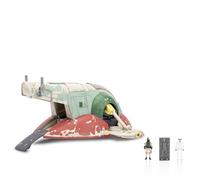 Star Wars Micro Galaxy Squadron Boba Fett's Starship (Ep 5) - Véhicule de 17,8 cm avec présentoir de vol et trois accessoires de micro figurines de 2,5 cm