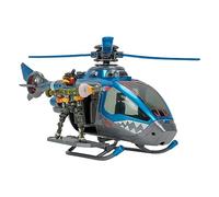 Jazwares Véhicule Fortnite Choppa (The Seven) - Hélicoptère électronique | de 50 cm avec rotors rotatifs et lumières LED, incluant figurine et accessoires.