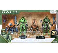 Jazwares World of Halo Lot de 4 figurines d'action et ensembles de véhicules (Master Chief + Grunt 4 pièces)