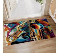 Jazz Abstrait Paillasson Intérieur Absorbant Paillasson D'Entree Antidérapant Tapis De Douche pour Cuisine Salon Baignoire 40X60 Cm