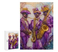 Jazz Band Musicians Painting Puzzle 1000 Pièces Educa Jouet en Bois Cadeau Unique Décoration Intérieure Jeu Éducatif Challenge Toy Adultes Et Enfants À Partir De 14 Ans 300 PCS