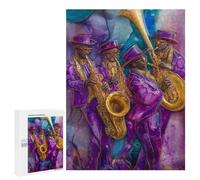 Jazz Band Painting Artwork-1 Puzzle 1000 Pièces Educa Jouet en Bois Cadeau Unique Décoration Intérieure Jeu Éducatif Challenge Toy Adultes Et Enfants À Partir De 14 Ans 500 PCS